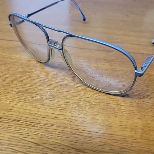 Vintage Silver Metal Aviator Eyeglasses FRAMES - Picture 2 of 17