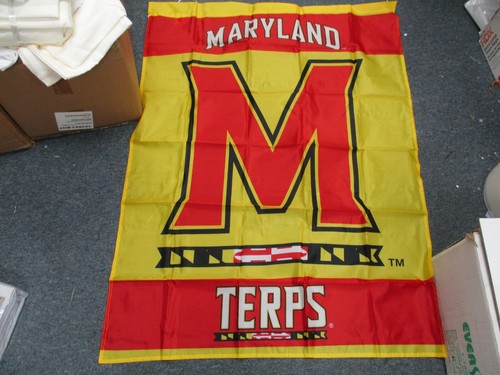 MARYLAND TERRAPINS 36"X 47" BANNER FLAG BRAND NEW WINCRAFT BEST PRICE ANYWHERE - Picture 1 of 4