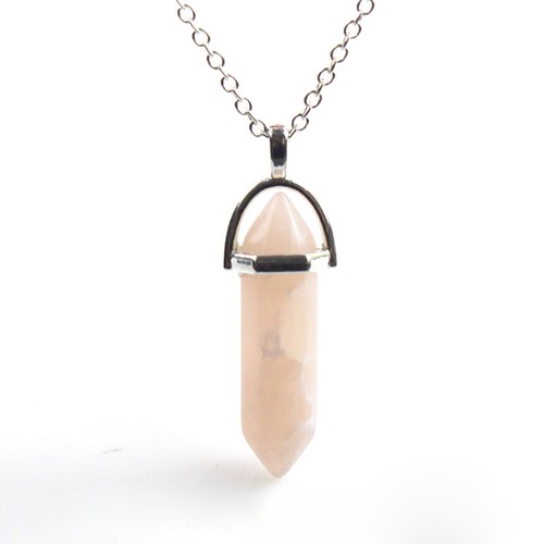Natural Gemstone Retro Long Hexagonal Point Reiki Chakra Pendant Chain Necklace♡ - Picture 23 of 42
