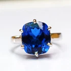 9 CTS Natural Tanzanite Ring Solid 925 Sterling Silver Handmade Jewellery