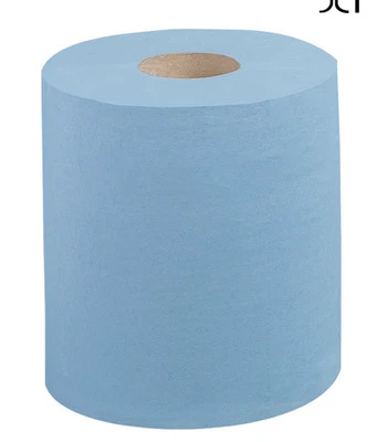 FOURSTONES Jumbo Workshop Hand Towels Blue Rolls 2 Ply Centre Feed Wipes Flat Sheet Tissues