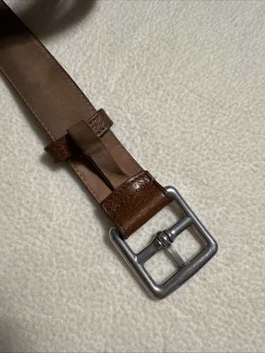Cintura in vera pelle marrone gelso. Taglia 34/85 - Foto 4 di 12