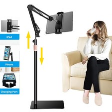 69" Tablet Floor Stand Steel Holder Bracket Height Adjustable For 4"-10.9" ipad