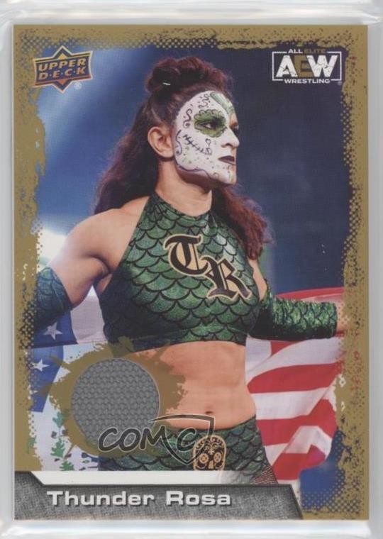 2022 Upper Deck AEW All Elite Wrestling Gold Mat Relics Thunder Rosa #63 1od7