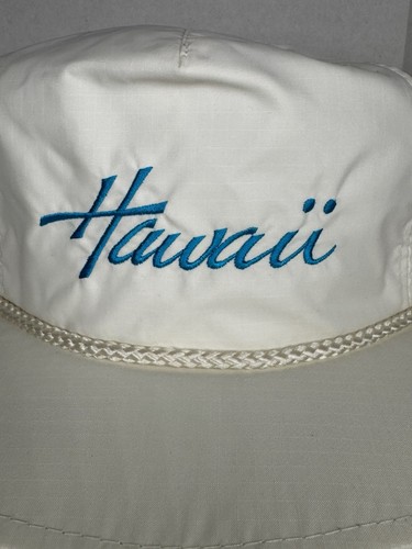 Vintage Hawaii Nylon Rope Golfer Hat Cap Flat Bill Adjustable - Picture 2 of 20
