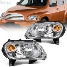 For 2006-2010 2011 Chevy HHR Headlights Assembly Chrome Housing w/Reflector Pair