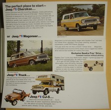1974 Jeep Cherokee Wagoneer Truck Cj-5 Quadra Trac Drive Mailer