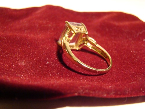 10 Karat Gold Rose de France Amethyst Ring mit kleinen Diamanten ca. 2 Karat Stein - Bild 4 von 24