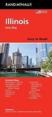 Rand McNally Easy to Read: Illinois State Map by Rand McNally Folded Book