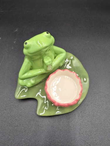 Partylite Frog And Lillypad Tea Light Holder - Picture 1 of 6