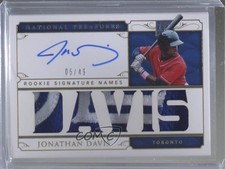 2019 National Treasures Rookie Signature Names Gold 5/49 Jonathan Davis Auto 2k5