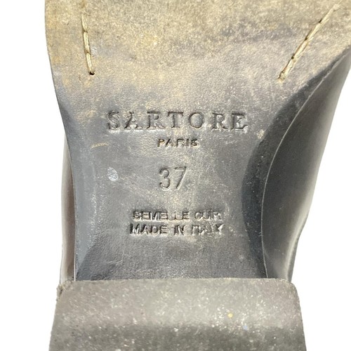 Auth SARTORE - Black Leather Women's Boots - Picture 6 of 8