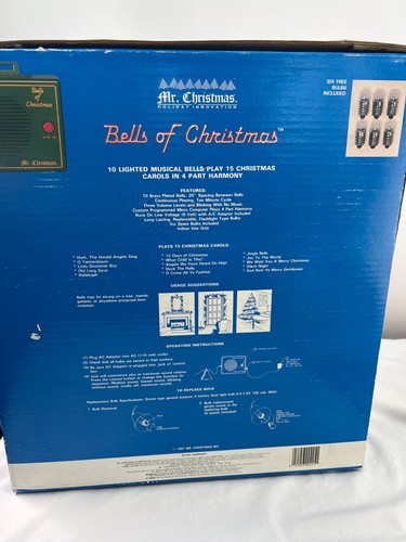 Mr. Christmas Bells Of Christmas beleuchtet musikalisch 10 Messingglocken spielen 15 Lieder - Bild 4 von 7