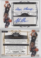 2022-23 Leaf Trinity Dual Silver /49 Mark Armstrong Justin Moore #DA-21 Auto