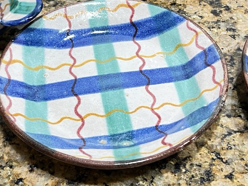 Zuppiere e piatti 8” vintage 8 pezzi doppio manico 4,5” fatti a mano e dipinti Italia - Foto 5 di 23