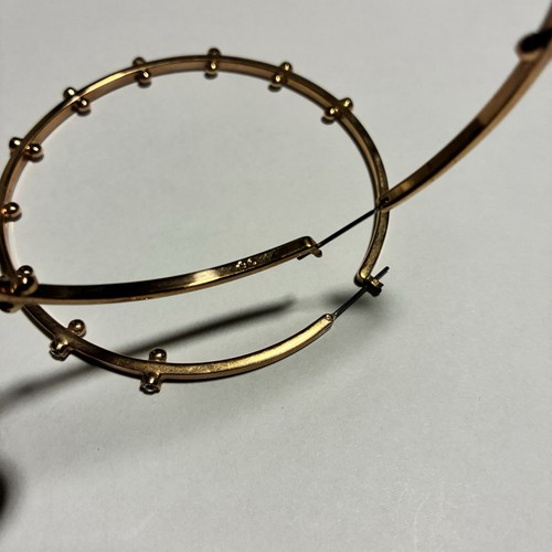 Swarovski Gold-Tone Crystal Large Hoop Earrings - Picture 5 of 8