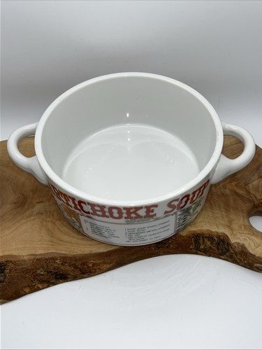 Ljungberg Collection Bowl Artichoke Soup Recipe Two Handled 1983 New Orleans - Picture 5 of 7