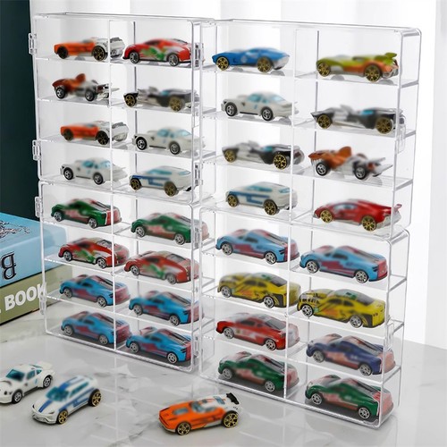 4Pcs Car Display Case 1/64 Scale Compatible With Hot Wheels 32 Compartments - Picture 12 of 16