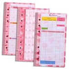  A6 Planner Refill Paper & Budget Sheets, Monthly Weekly Planner 3 Pack Pink