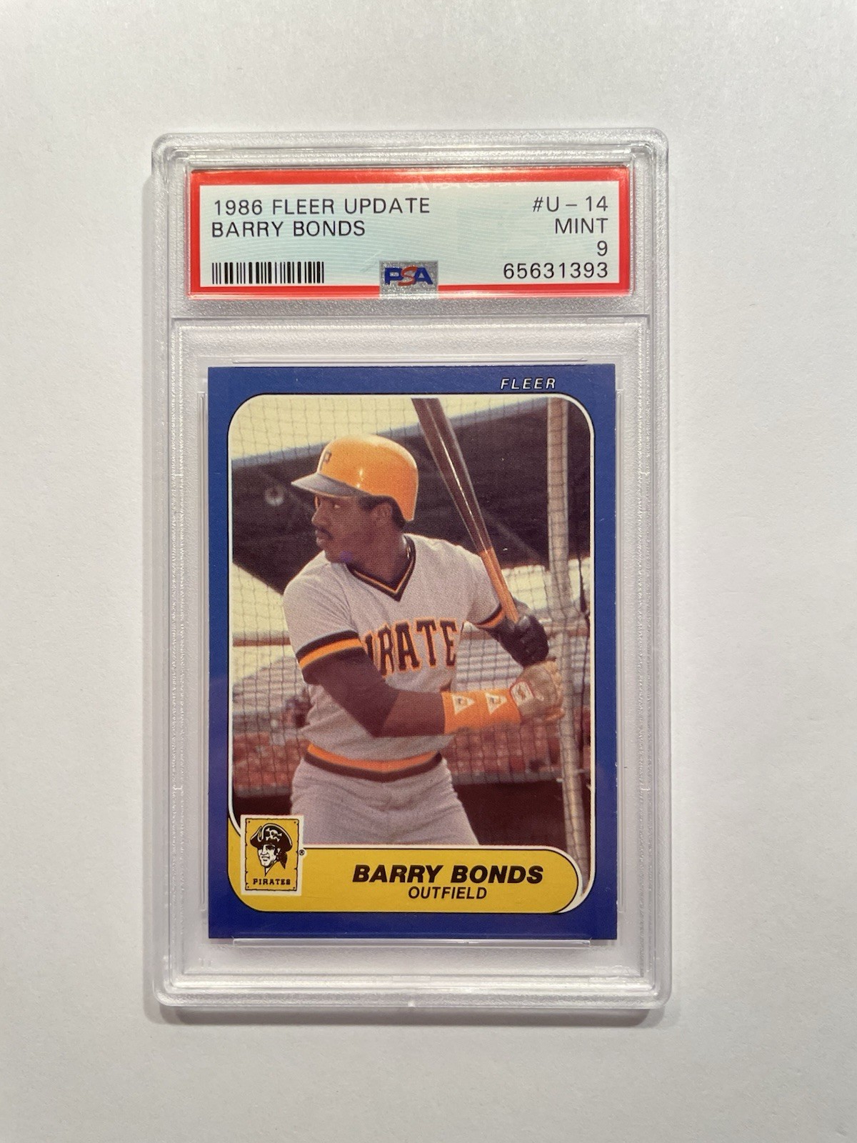 1986 FLEER UPDATE -- #U-14 BARRY BONDS - ROOKIE RC - PIRATES - PSA 9