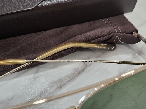 OLIVER PEOPLES OV1286S 50354E Airdale Gold Vib Green Lenses 61 Men's Sunglasses - Picture 3 of 5