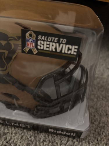 Brand New Carolina Panthers Salute To Service Riddell Mini Helmet NIP NFL - Imagen 3 de 4