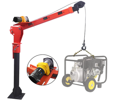 #ad Winch 0.5T Folding Truck Mounted Crane with Electric Winch 12V Painted Steel.. $439.99