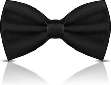Men's Bow Ties Solid Color Pre-Tied Bow Tie Satin Formal Tuxedo Bowtie