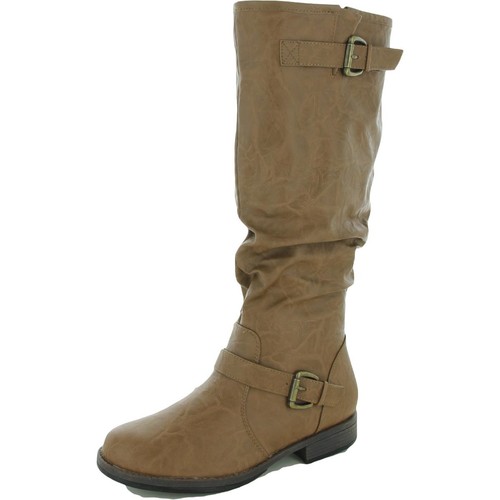 Journee Collection Womens Stormy Tan Knee-High Boots 9 Medium (B,M) BHFO 9944