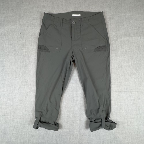 Columbia PFG Pants Womens 6 Gray Omni-Shield Roll-Up Fishing Quick Dry Stretch - Picture 3 of 14