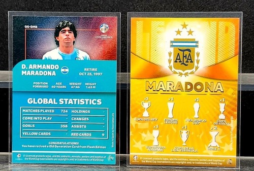 Diego Maradona Copa America USA 2024 Karten Folie Gold gedruckt Signatur Legende. - Bild 2 von 2