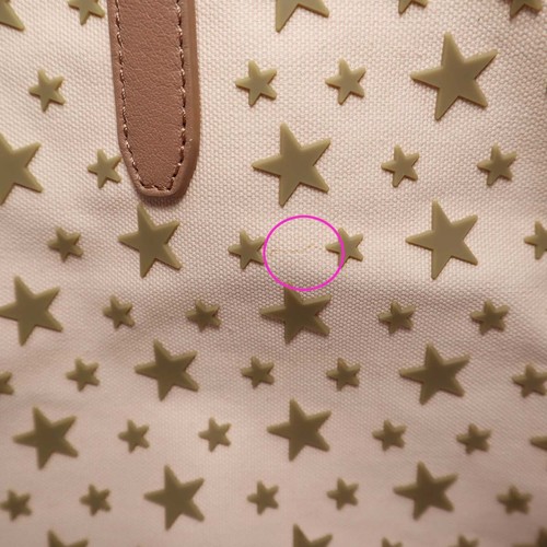 JIMMY CHOO Sophia bag canvas pink beige tote SOFIA 23k359-1 Used - Picture 9 of 10