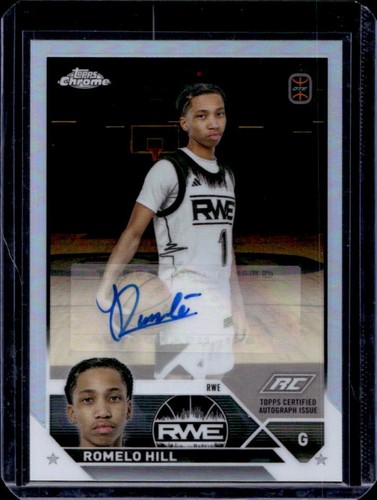 2023-24 Topps Chrome OTE Romelo Hill Auto RC Rookie #A-RH - Picture 1 of 2