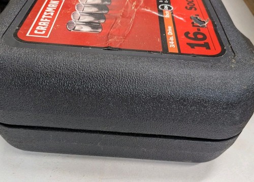Craftsman 16pc 3/4 in Drive 12pt Socket Set 946304 with New 3/4" Drive Ratchet - Picture 19 of 21
