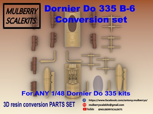 1/48 MULBERRY SCALE KITS DORNIER Do 335 B-6 Nachtjäger CONVERSION SET - Imagen 4 de 8