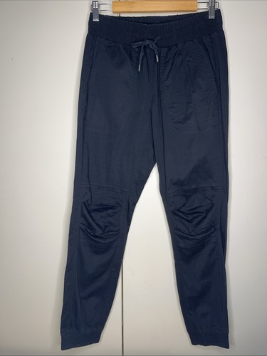 Lorna Jane black cuffed casual pants - size XS Cotton Elastic Waist Pockets