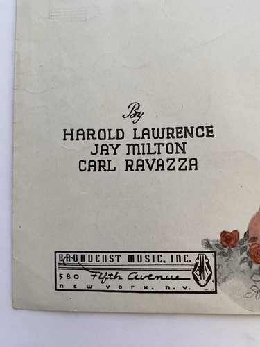 Waiting - Joan Brooks 1944 RARE War Bonds Vintage Sheet Music 9" inch x 12" inch - Bild 17 von 18