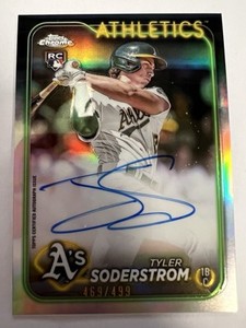2024 Topps Chrome Update Tyler Soderstrom AC-TS Refractor Rookie Auto 469/499 SP