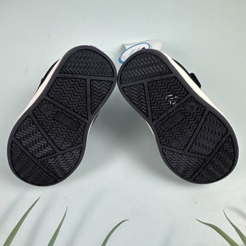 Carters Infant Boy Toddler Shoes Size 4 NWT Navy White Brown Easy On Closure - Picture 13 of 14