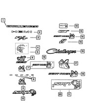 Genuine Mopar Scat Pack Nameplate 68614195AA