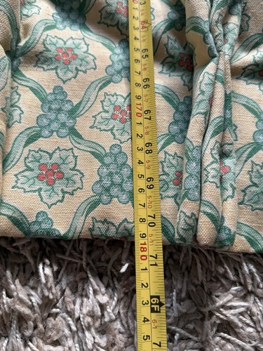 Thick Heavy Curtains Cream Green Blue 179cm Long Pinch Pleat 187w Shirley Liger - Picture 13 of 24