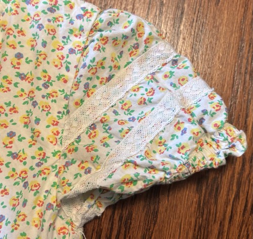Mini Boden Dress Sz 5-6Y Yellow Floral Ruffles Lace Tulle Made In India - Picture 6 of 8