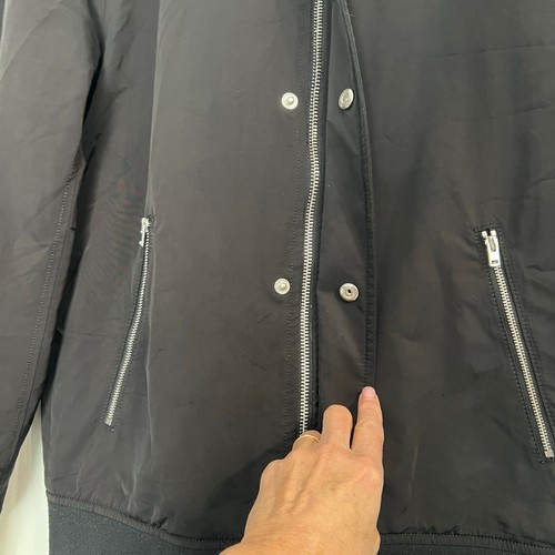 Club Monaco Full Zip Bomber Jacket Mens Size XS Lightweight Snap Relaxed Black - Picture 7 of 10