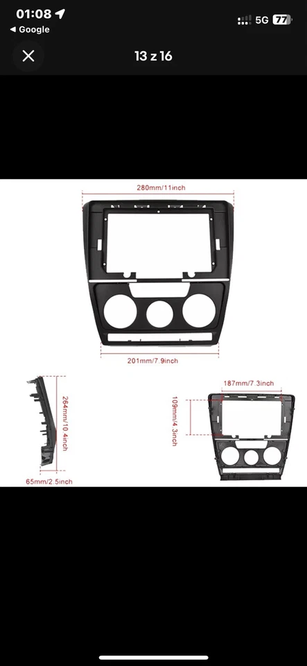 Für Skoda Octavia 2 2008-2013 Android 14 Autoradio GPS Navi RDS BT 1+32G Carplay - Bild 4 von 4