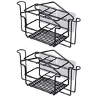 2pcs Eisen Badezimmer Wandmontierter Speicher Rack Girble Cup Lagerregal