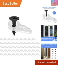 50 Pcs 0/0 Flush Glass Cabinet Panel Retainer Clips, Storm Door Panel Clip, C...