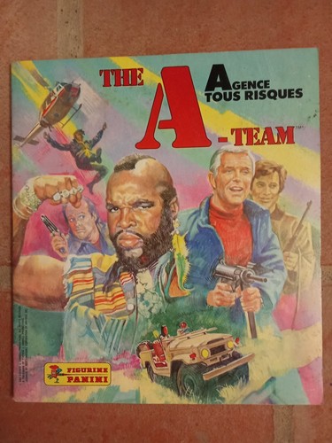 RARE VINTAGE PICTURE ALBUM PANINI FIGURINE A-TEAM-AGENCY ALL RISKS 1983.VGC