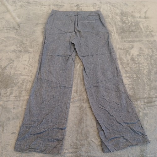 Boden Pants Womens Size 8P Petite Blue Linen Blend Pockets 31x29 Mid Rise - Picture 6 of 10