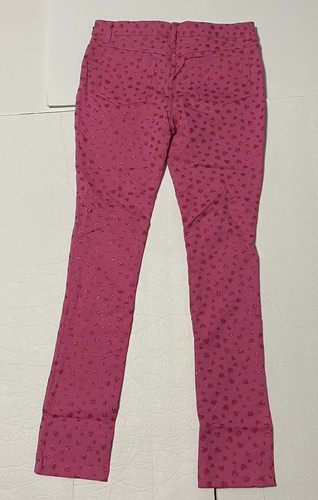Girls 14/16 Pinks Pant Jean Leggings Sparkle Stars Bizfete 95% Cotton 5% Spandex - Picture 8 of 11