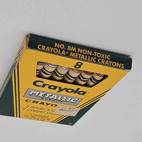 Crayola 1987 vintage: crayones efecto metálico (plata, oro y cobre) retro - Imagen 6 de 6